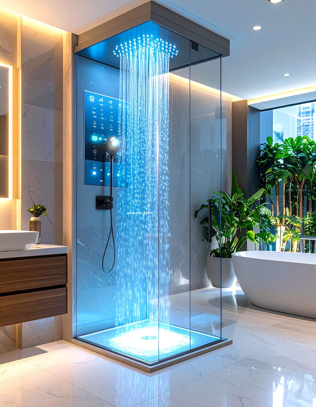 Luxury Shower with Smart Digital Technology Integration - 20 Luxury Shower Ideas