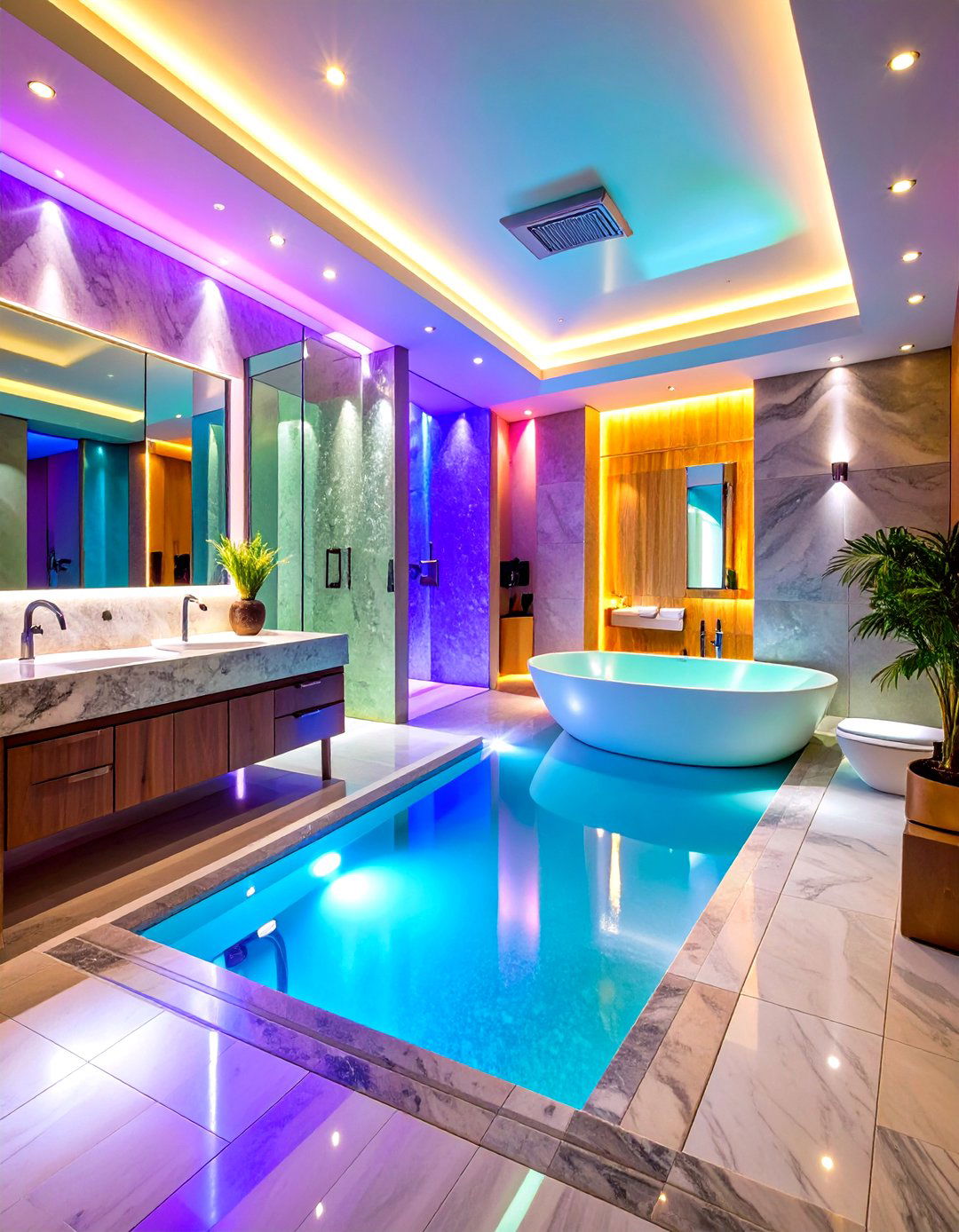 Luxury Spa Pool Bathroom - 20 Pool Bathroom Ideas