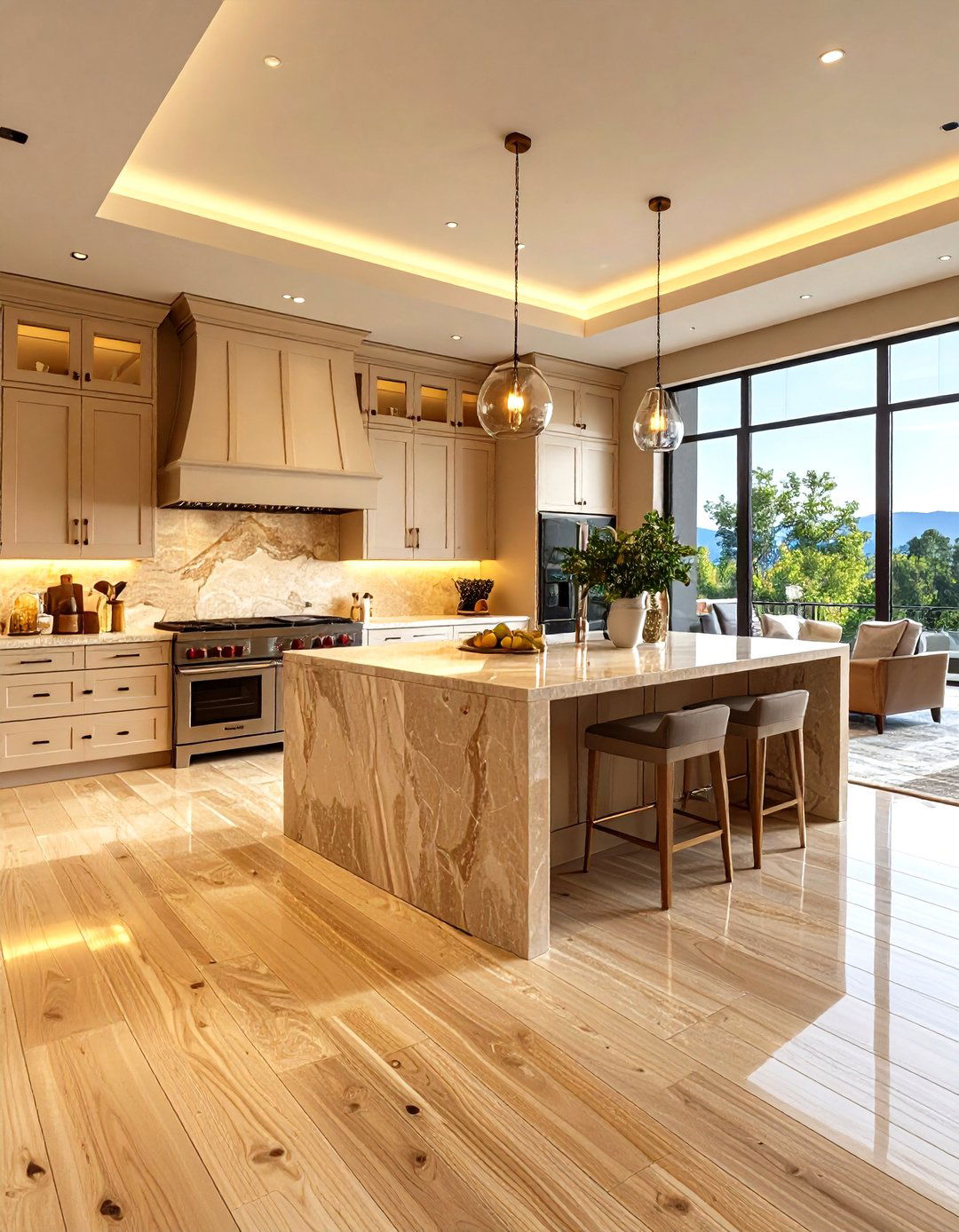 Luxury Travertine Floor Kitchen with Resort Style Elegance - 20 Travertine Floor Kitchen Ideas