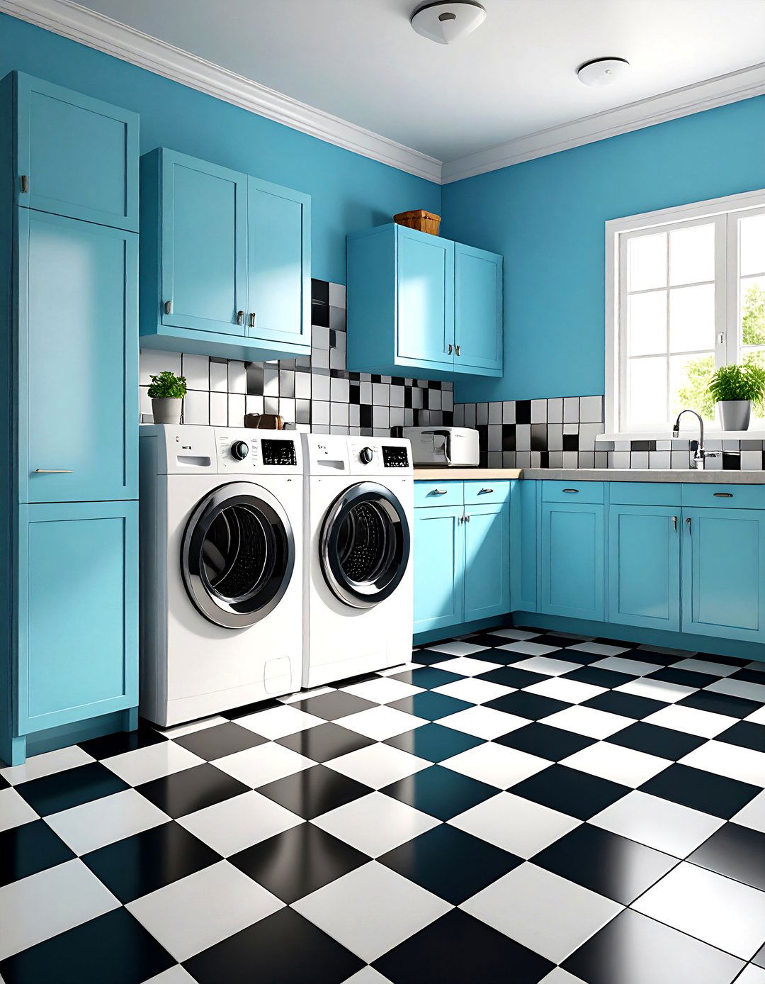 Luxury Vinyl Tile Laundry Room Floor with Stone Look - 20 Laundry Room Floor Ideas