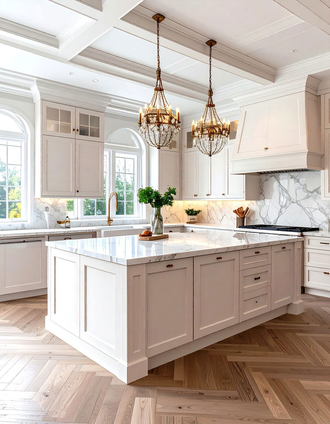 Luxury White Kitchen with High End Designer Finishes - 20 White Kitchen Ideas