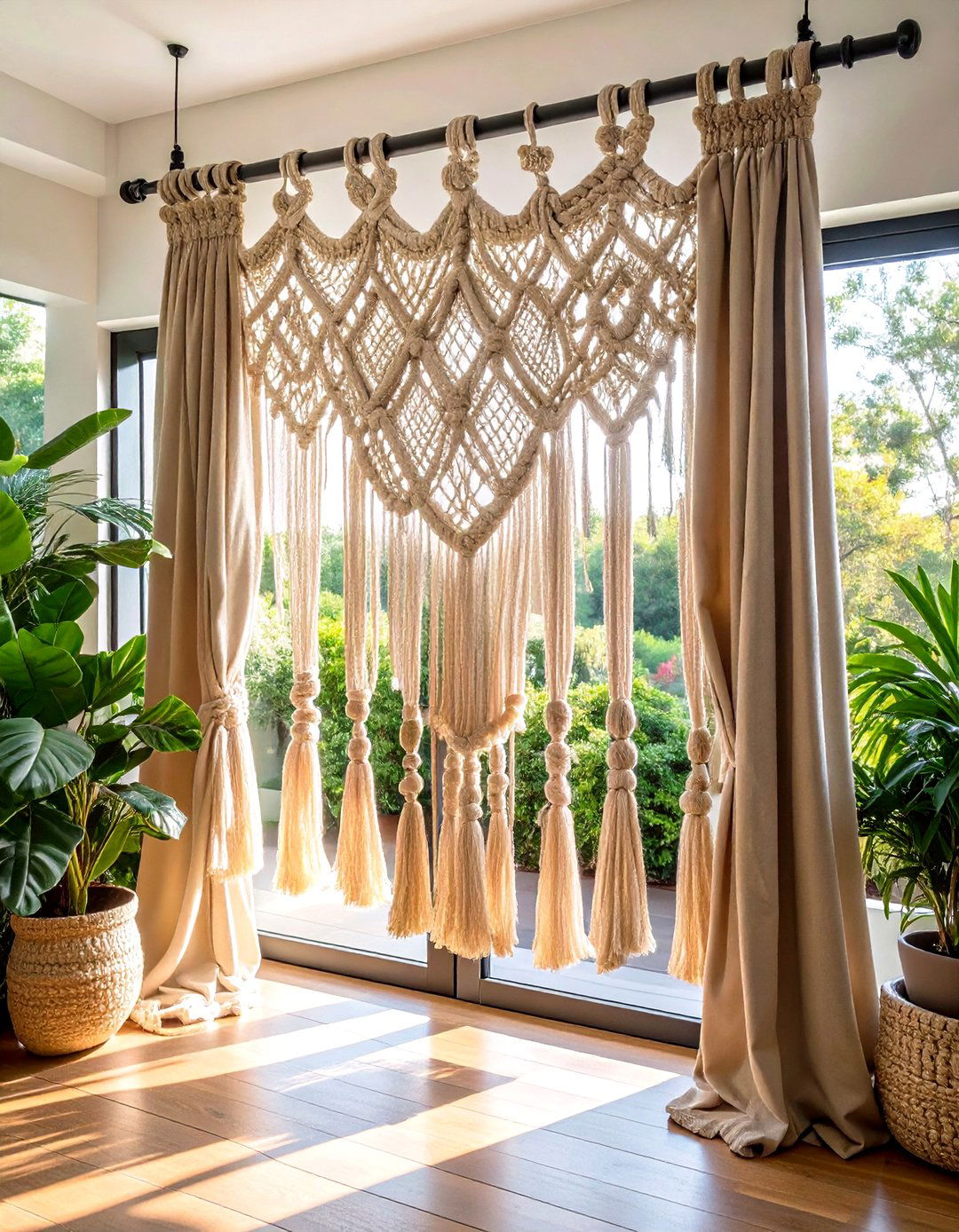 Macrame Curtains - 20 Sliding Door Curtain Ideas