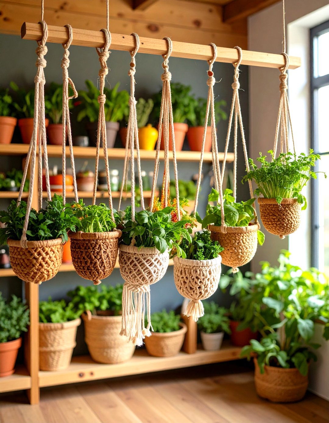 Macrame Hanger Texture Layer Kitchen