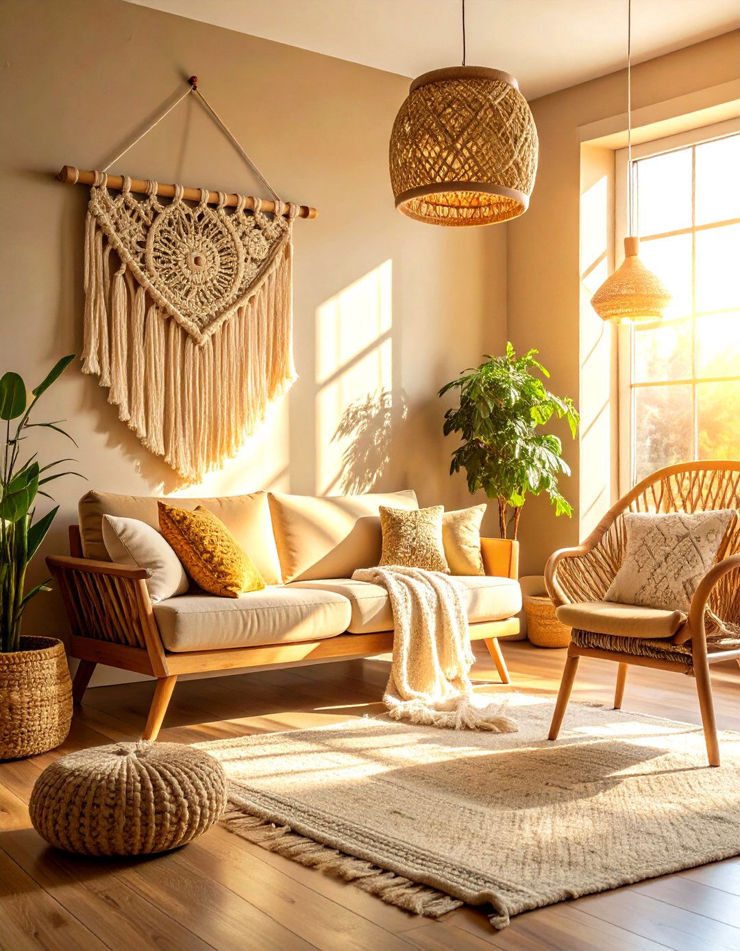 Macrame Hangings Add Soft Structure to Boho Cottage Style - 20 Boho Cottage Style Decor Ideas