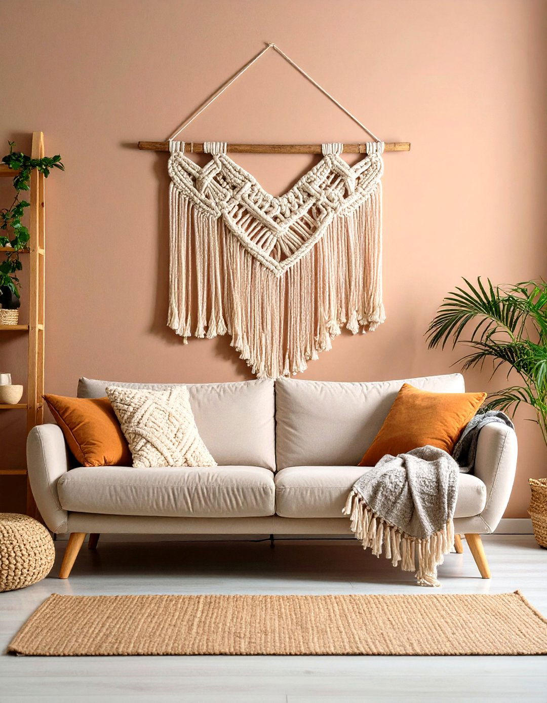 Macrame Wall Art and Tapestries as Focal Points - 20 Bohemian Interior Design Ideas