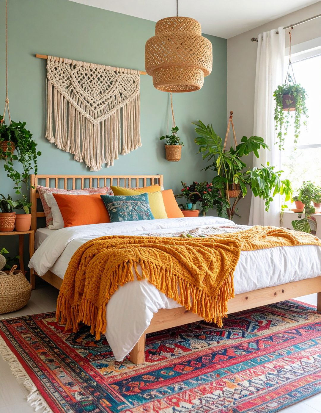 Macrame and Woven Art Add Texture to the Boho Bedroom - 20 Girls Boho Bedroom Ideas