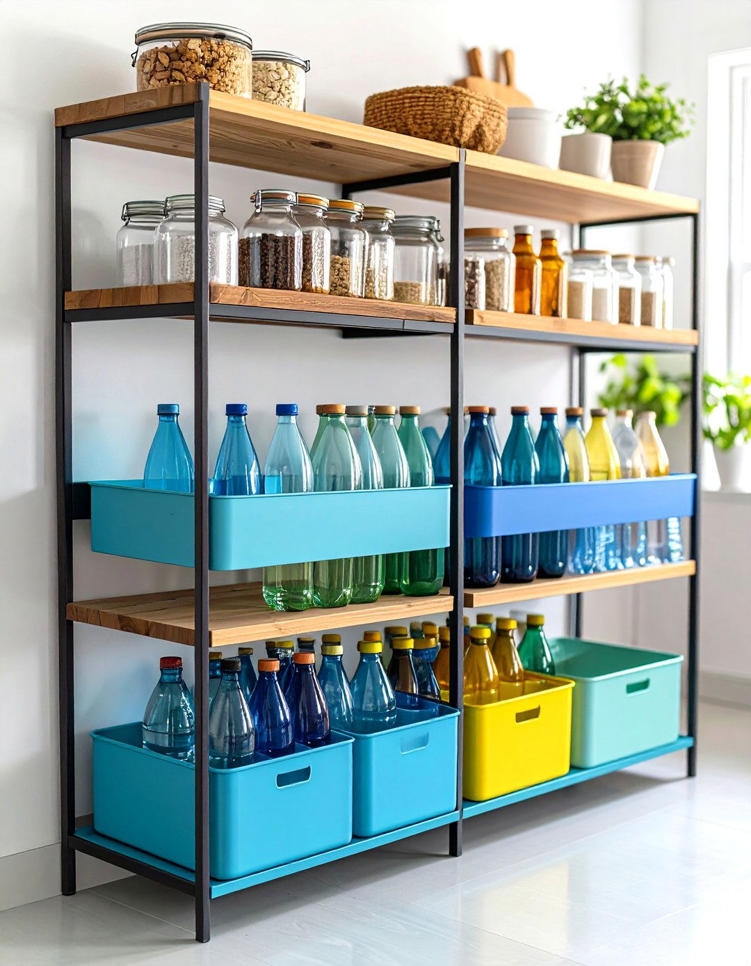 Magazine Holder Water Bottle Storage Hack - 20 Water Bottle Storage Ideas