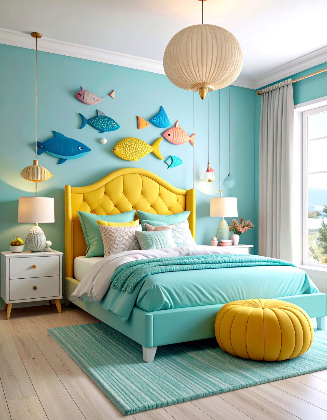 Magnetic Fish Wall Art - 20 Underwater Mermaid Bedroom Ideas