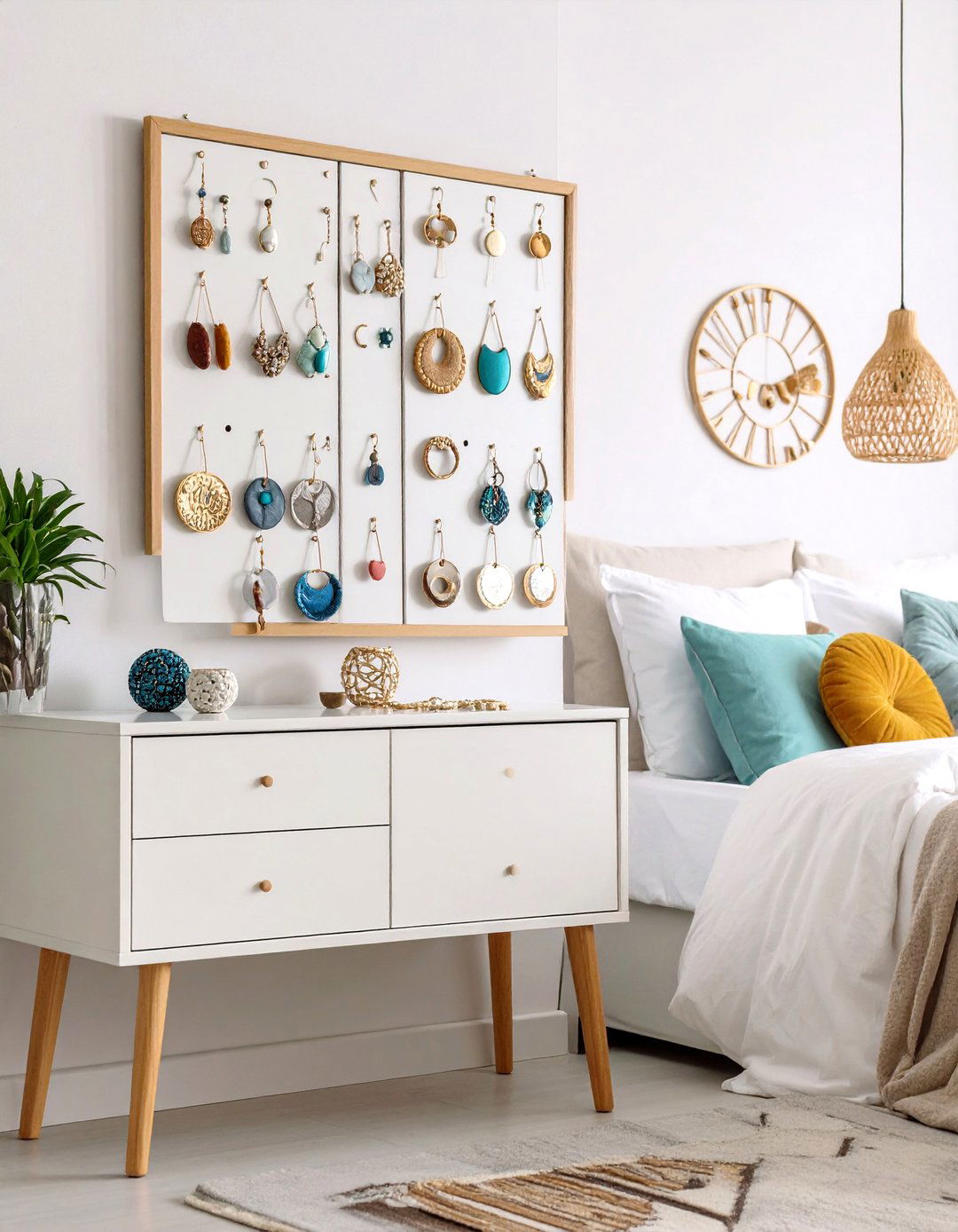Magnetic Jewelry Storage Boards - 20 Jewelry Storage Ideas