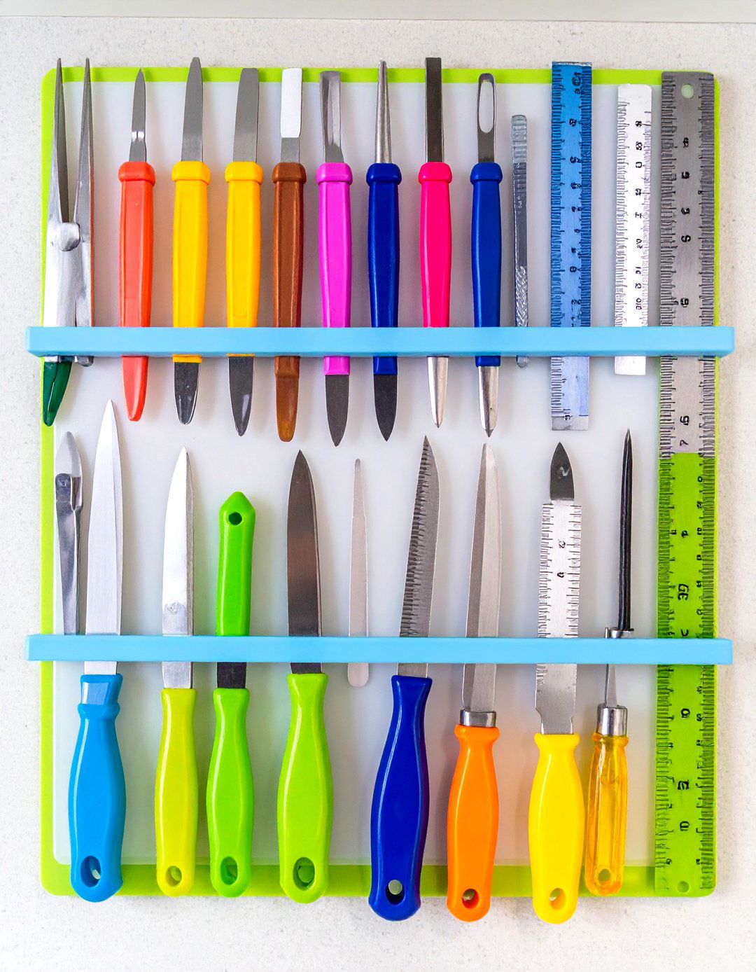 Magnetic Knife Strip for Small Tools - 20 Craft Room Organization Ideas
