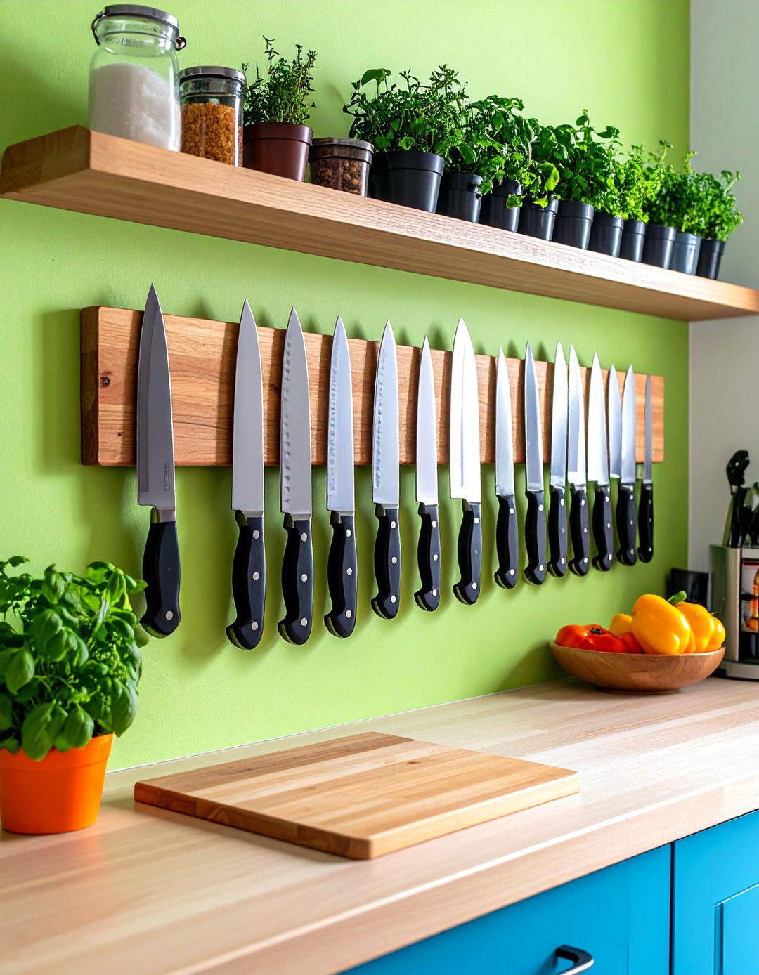 Magnetic Knife Strip - 20 Small Galley Kitchen Ideas on a Budget