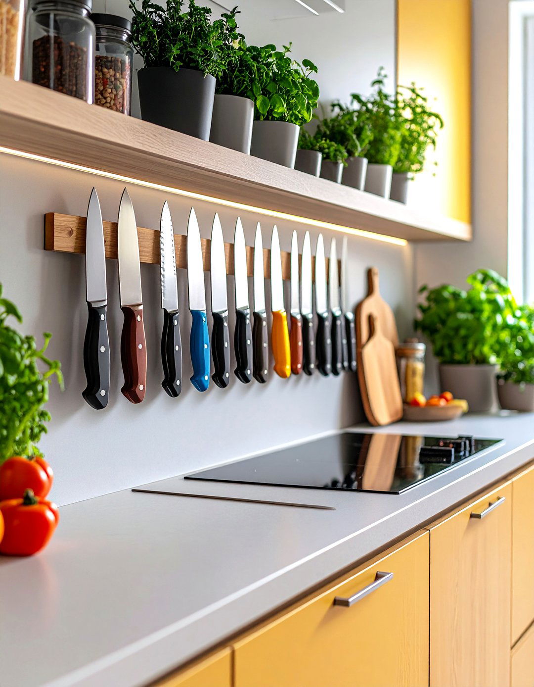 Magnetic Knife Strips - 20 Storage Ideas