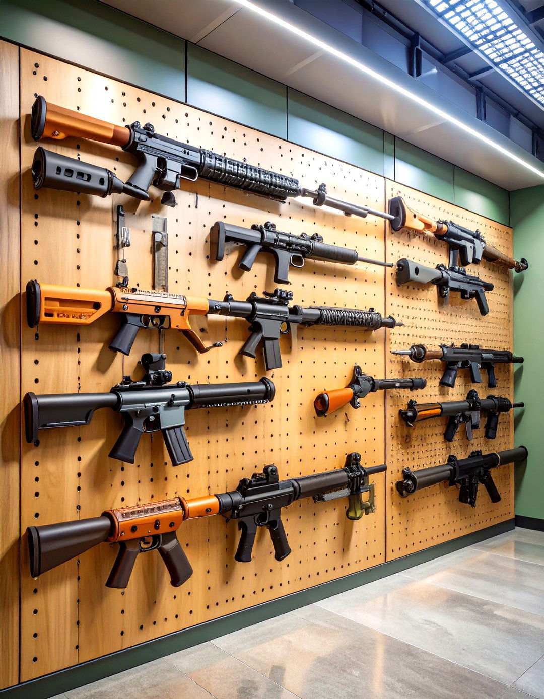 Magnetic Mount Gun Wall for Quick Grab Readiness - 20 Gun Wall Ideas