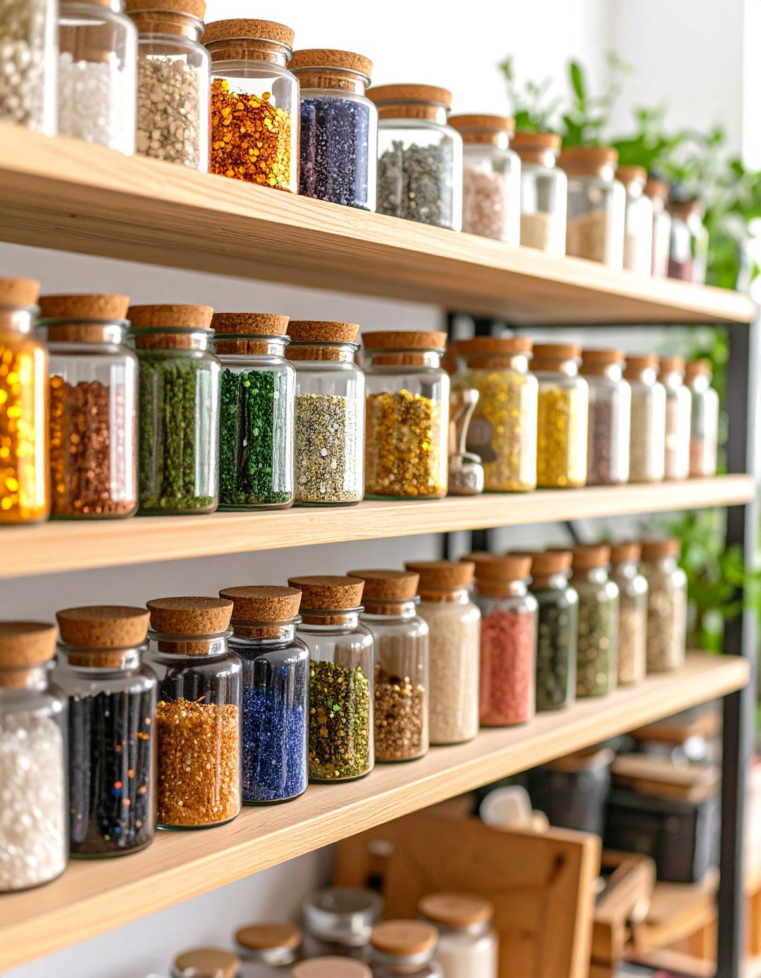 Magnetic Spice Jar Micro Storage for Craft Bits - 20 Craft Room Ideas