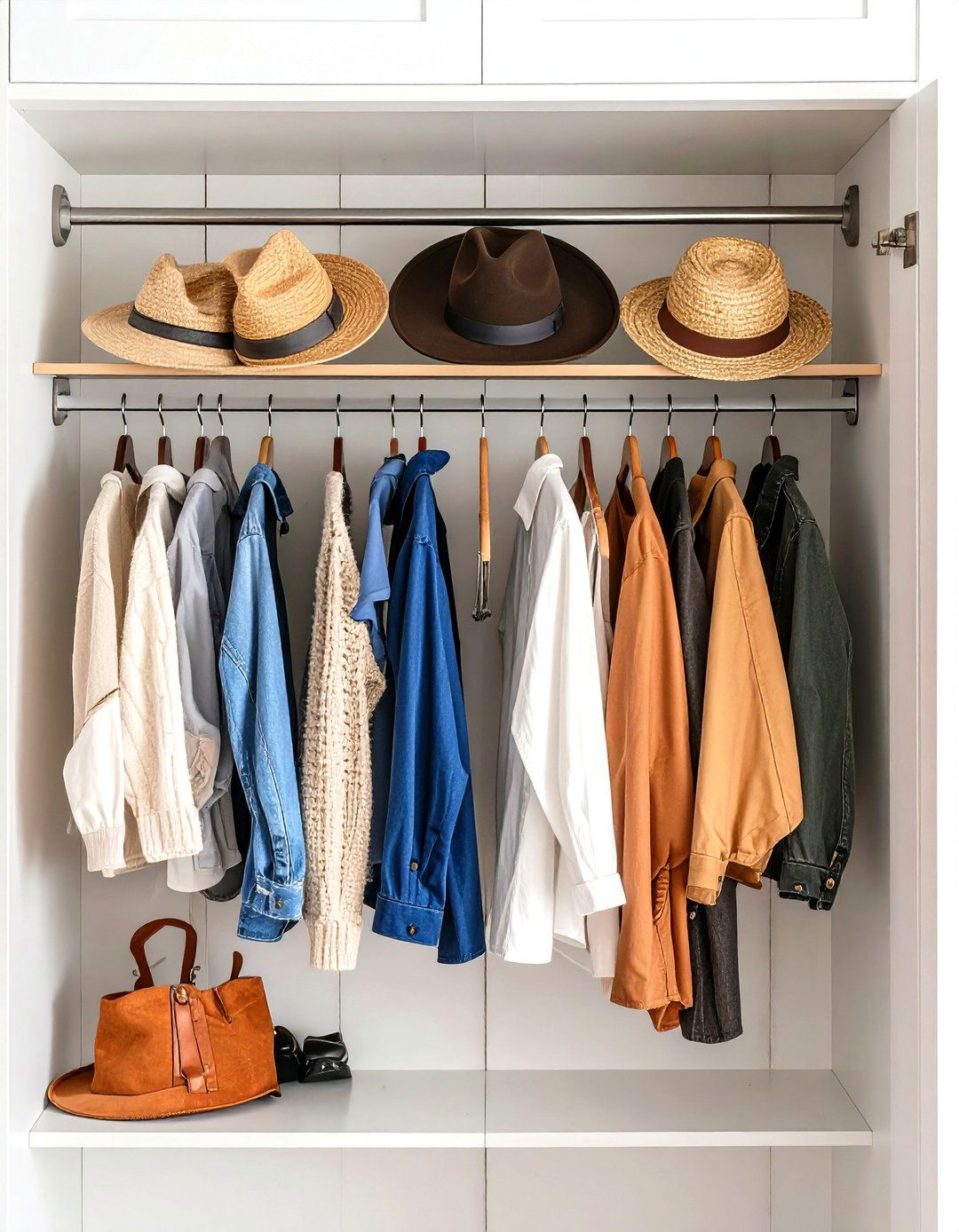 Magnetic Strip Behind Closet Door - 20 Hat Storage Ideas