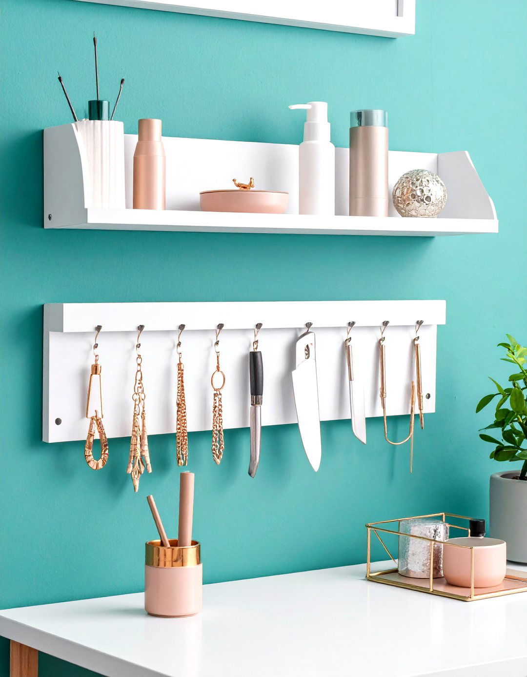 Magnetic Strip Earring Storage Bar - 20 Earring Storage Ideas
