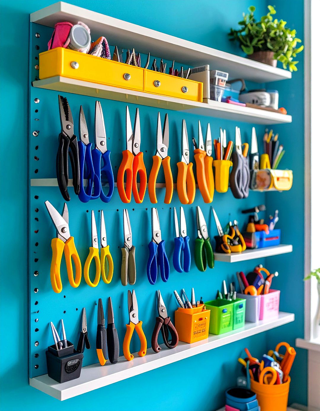 Magnetic Tool Rails - 20 Small Craft Room Ideas