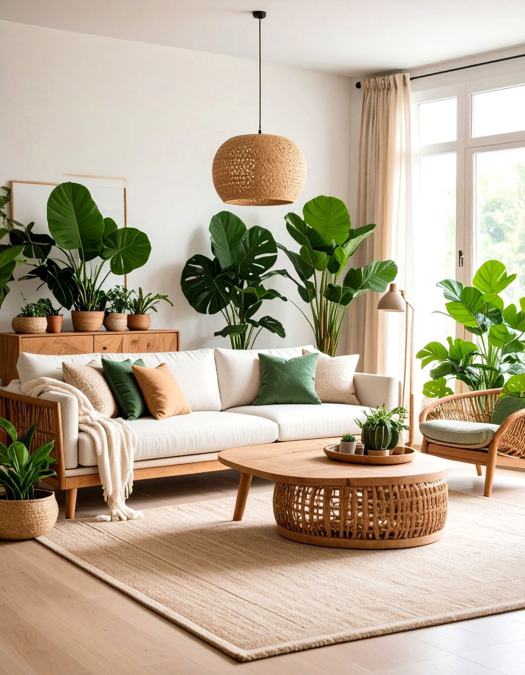 Magnolia Living Room with Biophilic Design Elements - 20 Magnolia Living Room Ideas
