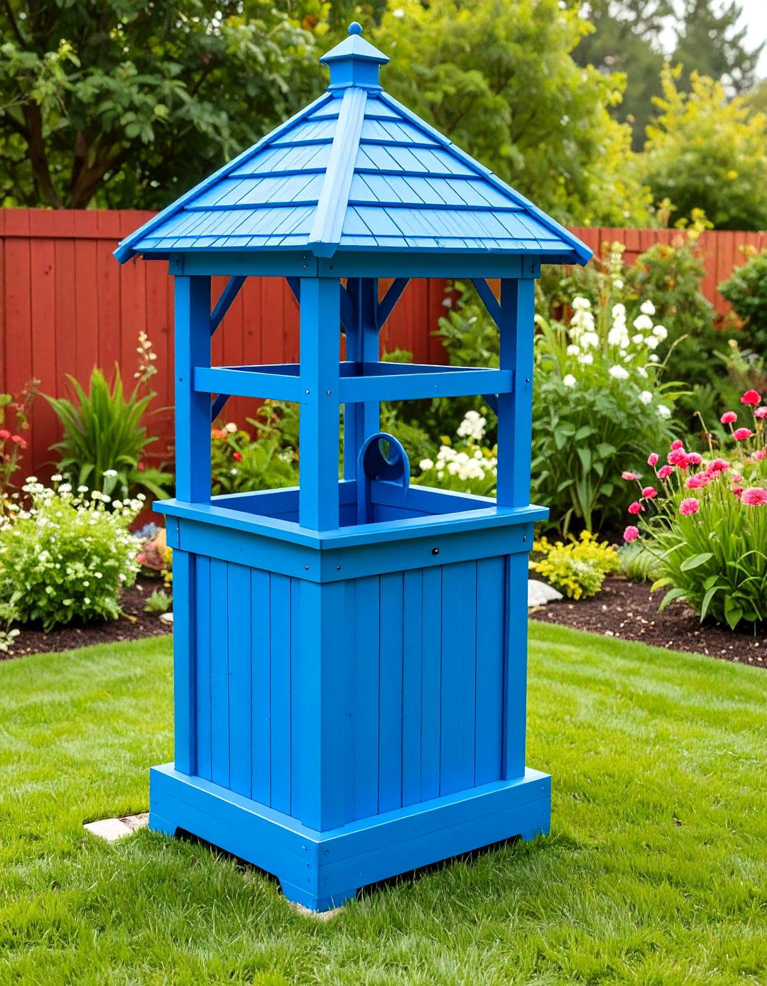 Maintenance Free Poly Outdoor Wishing Well - 20 Outdoor Wishing Well Garden Ideas