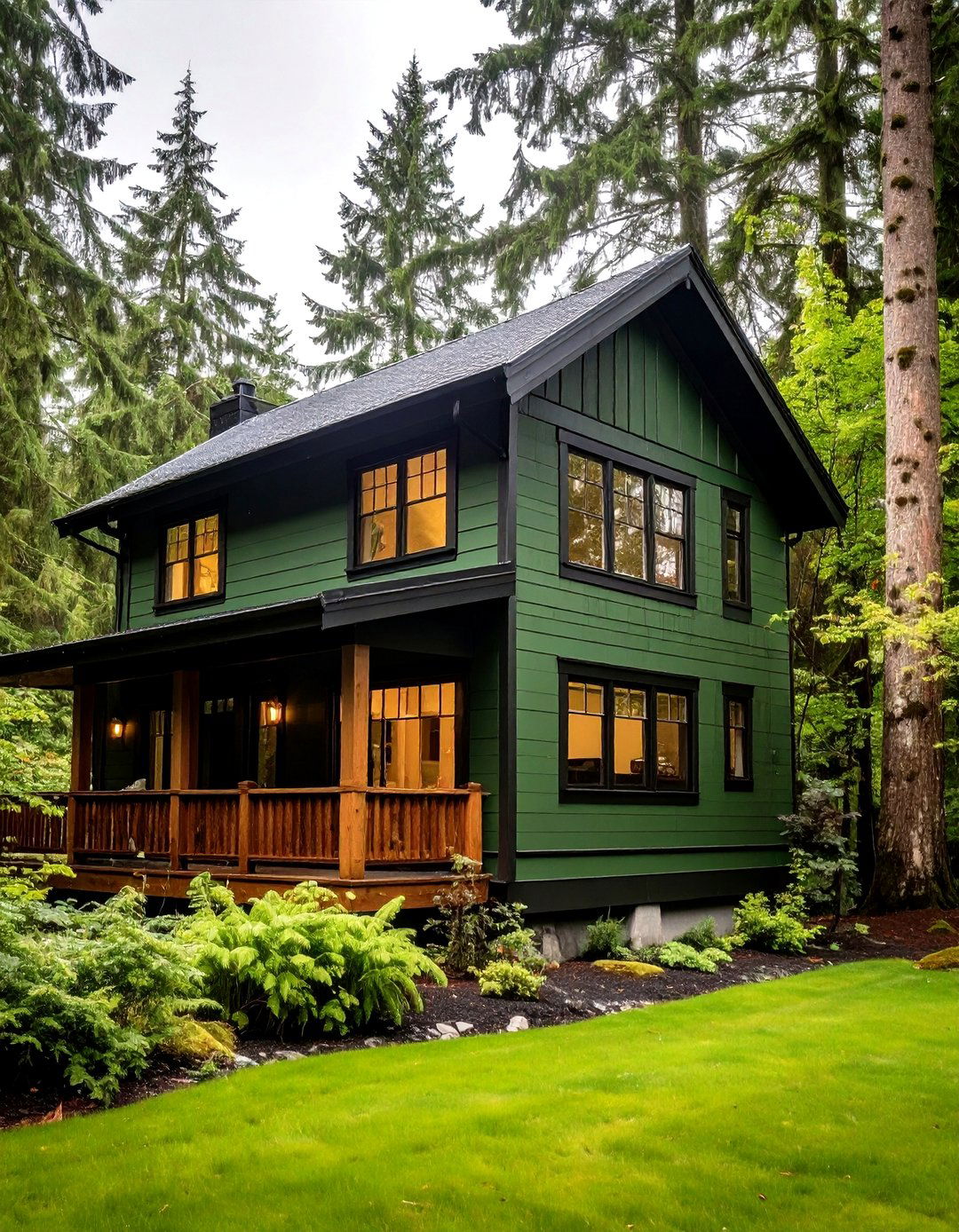 Maintenance Made Manageable - 20 Forest Green House With Black Trim