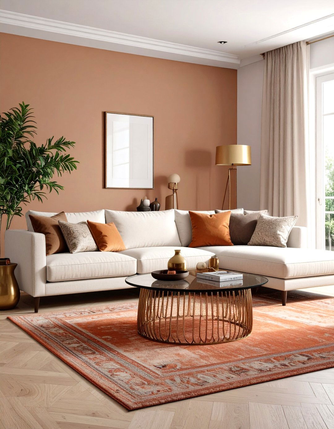 Make One Wall Fearlessly Bold with Color or Mural - 20 Eclectic Living Room Ideas