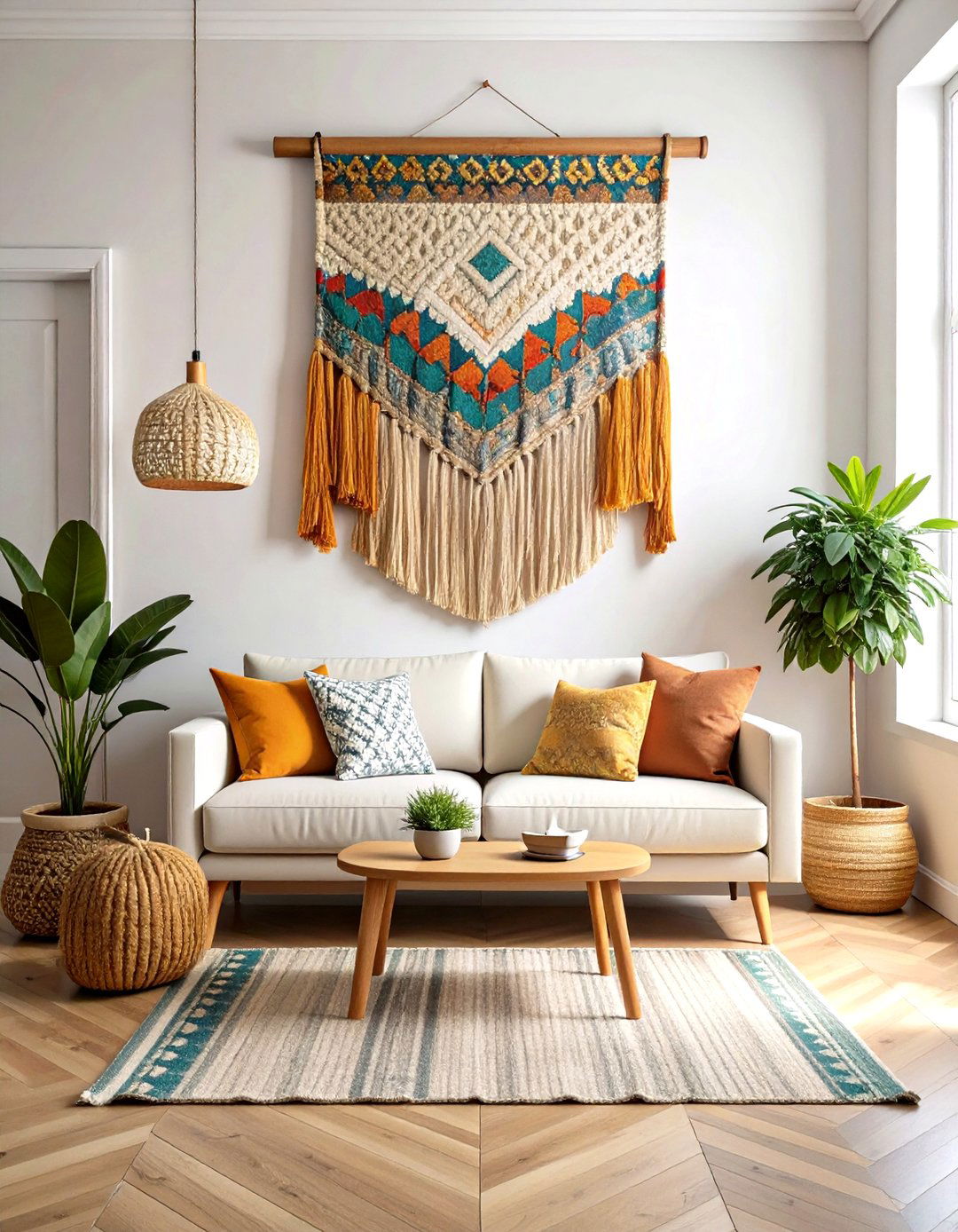 Make a Statement With a Handmade Tapestry - 20 Boho Farmhouse Decor Ideas