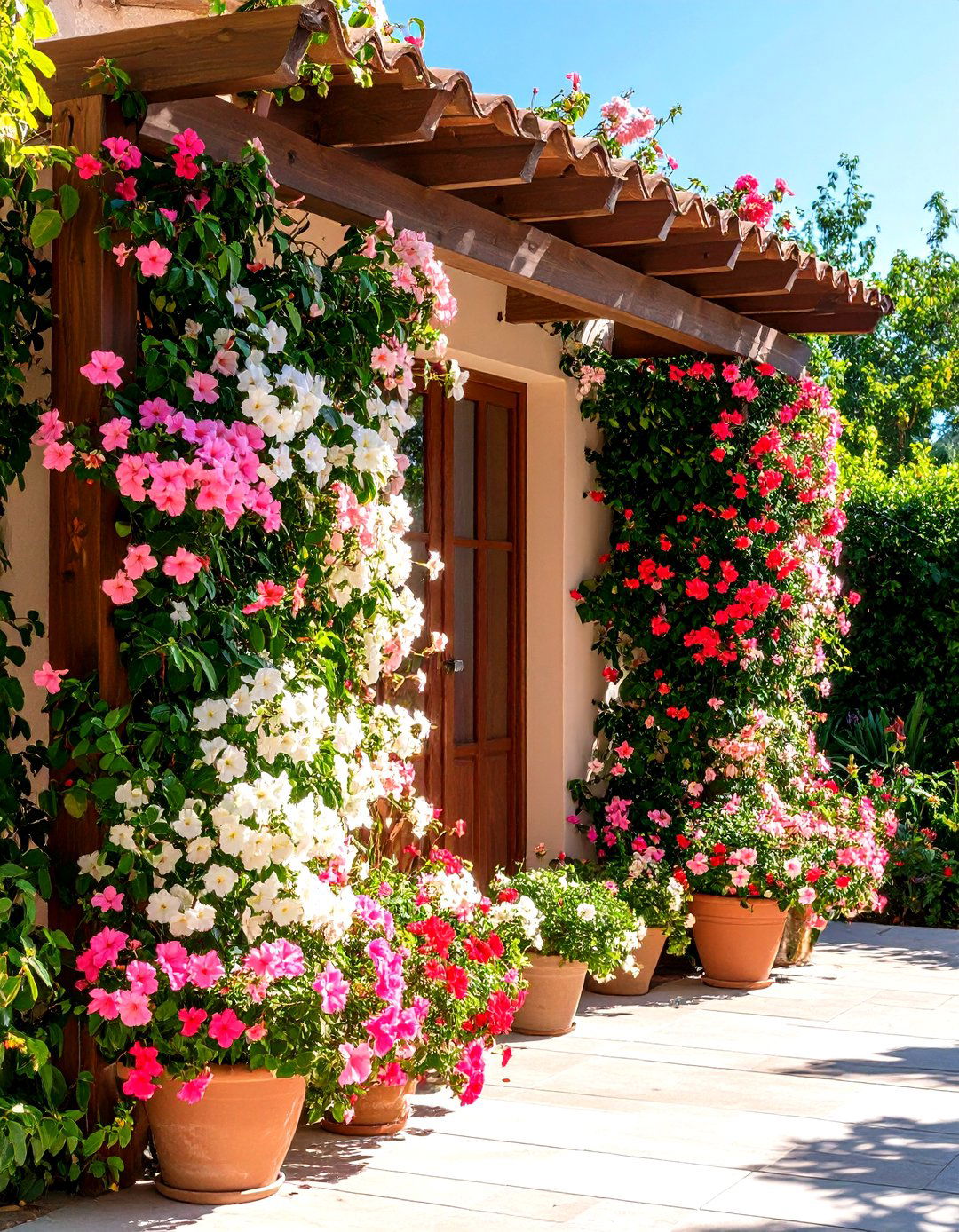 Mandevilla Outdoor Plants for Patio Vertical Gardens - 20 Outdoor Plants for Patio