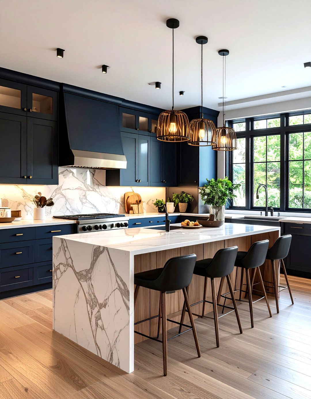 Maple Cabinets with Matte Black Hardware - 20 Maple Kitchen Cabinets Ideas
