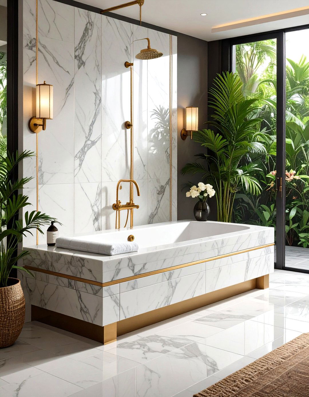 Marble Tile Bench - 20 Shower Bench Ideas