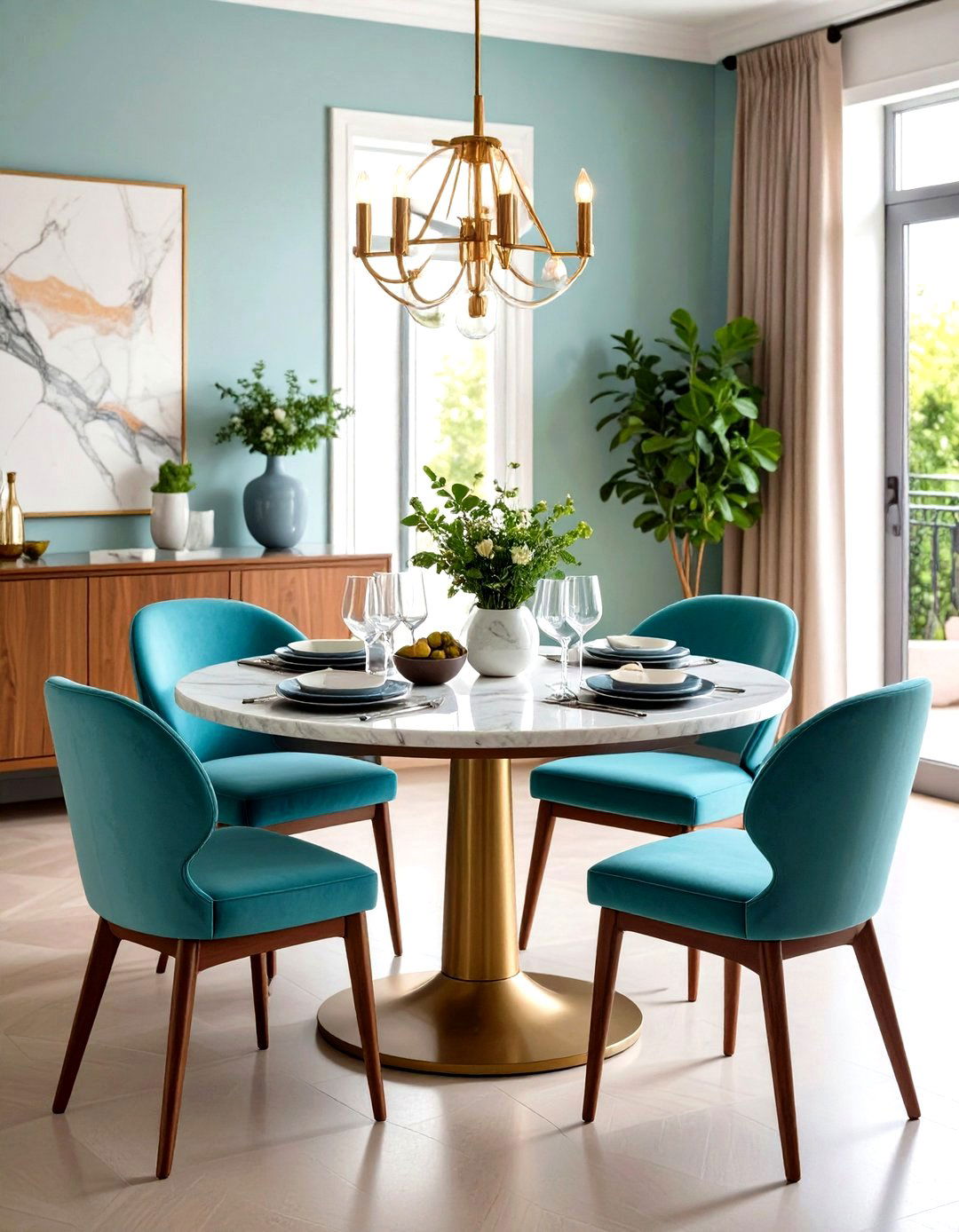 Marble Top Pedestal Table - 20 Small Kitchen Table Ideas