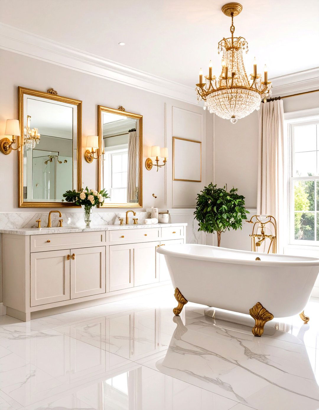 Marble Wainscoting Bathroom Traditional Elegance - 20 Marble Bathroom Ideas