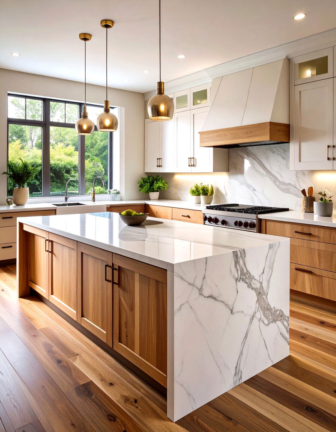 Marble and Butcher Block Countertops Honor French Country Kitchen Craft - 20 French Country Kitchen Ideas