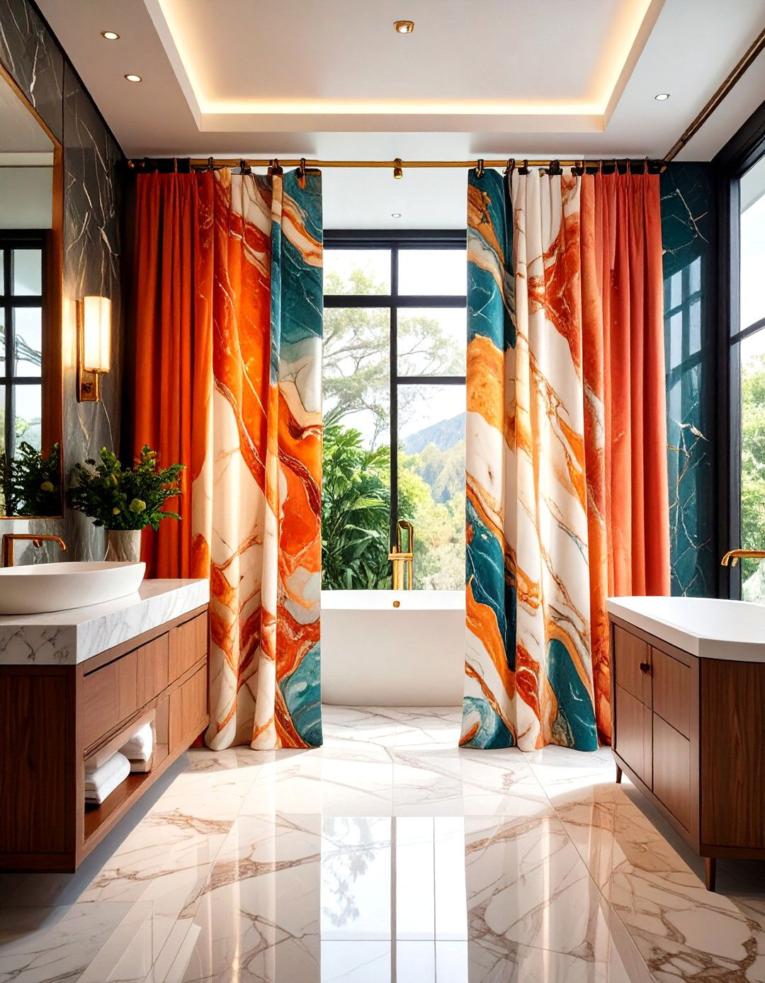 Marble and Stone Prints - 20 Shower Curtain Ideas