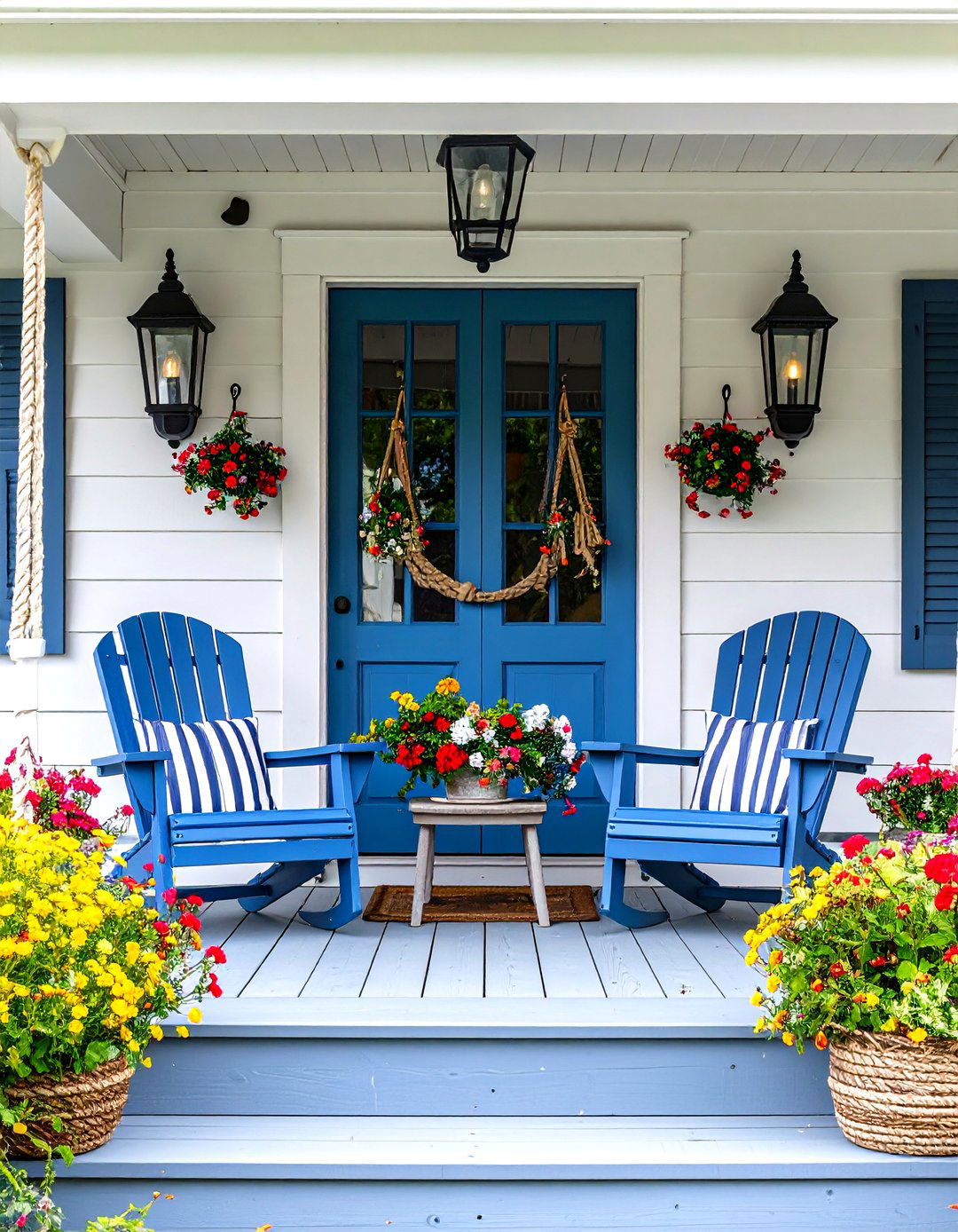 Maritime Inspired Cape Cod Front Porch - 20 Small Cape Cod Front Porch Ideas