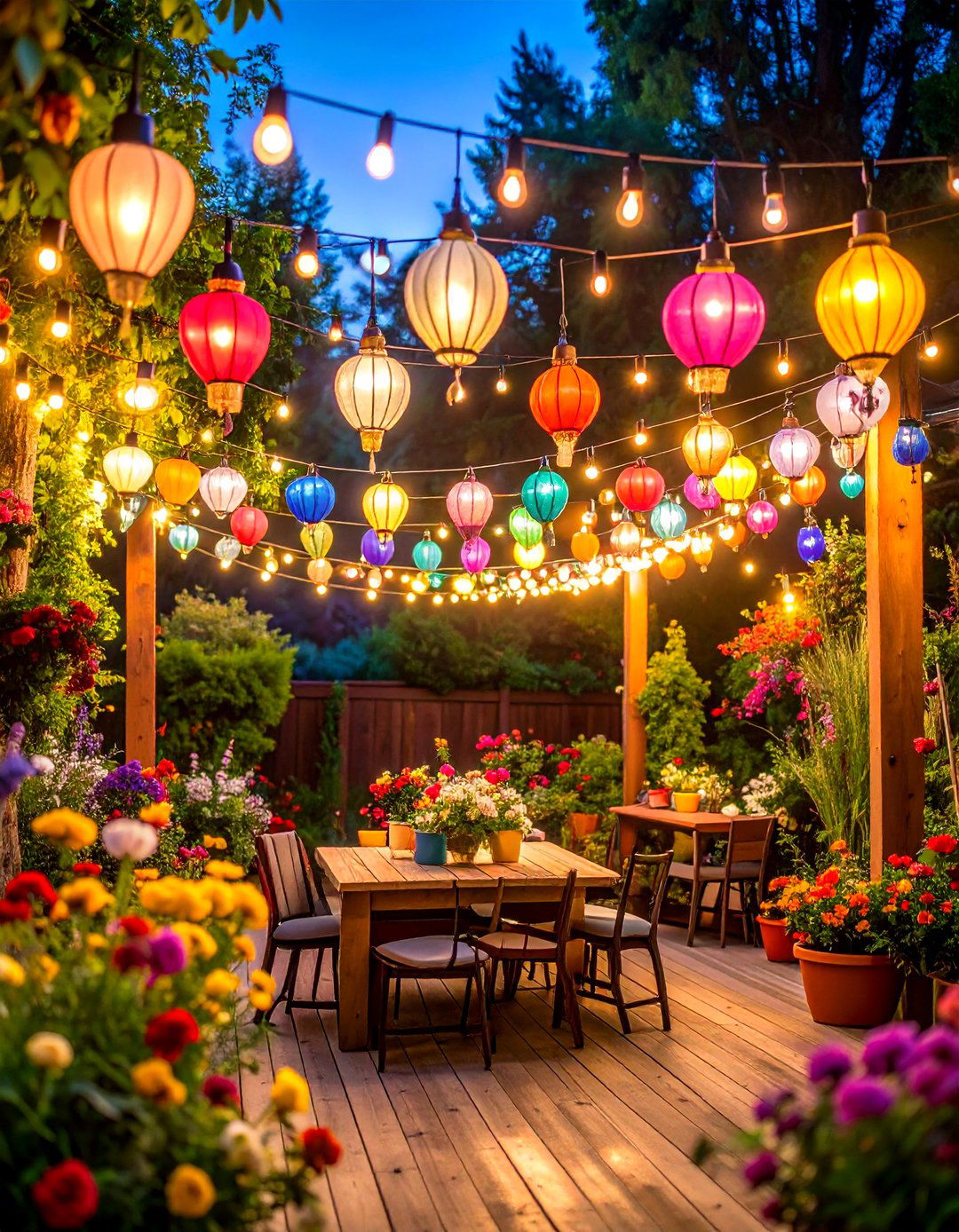 Market Festival Patio String Light Party Atmosphere - 20 Patio String Light Ideas