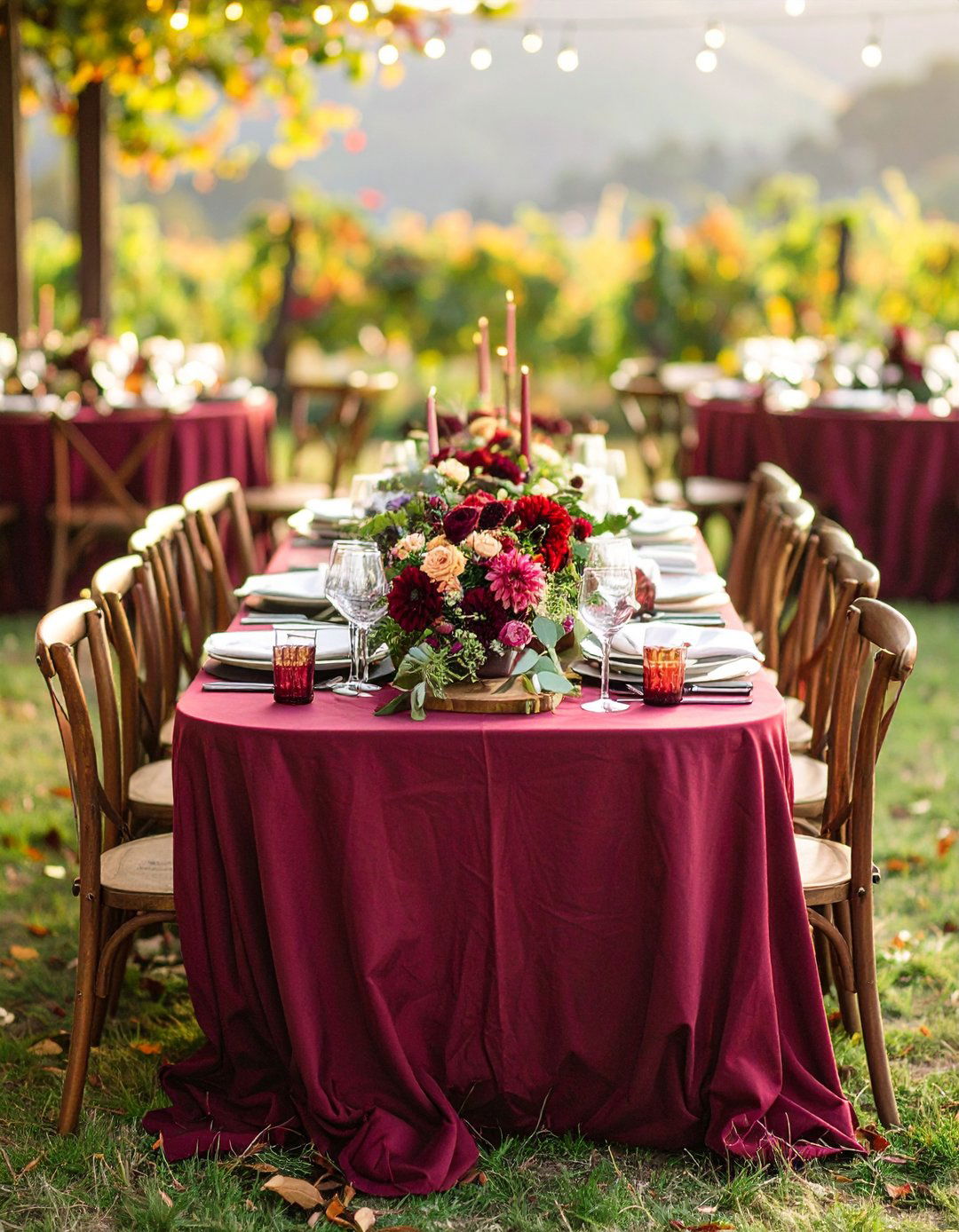 Marsala Red Wedding Theme - 20 Red Wedding Theme Ideas