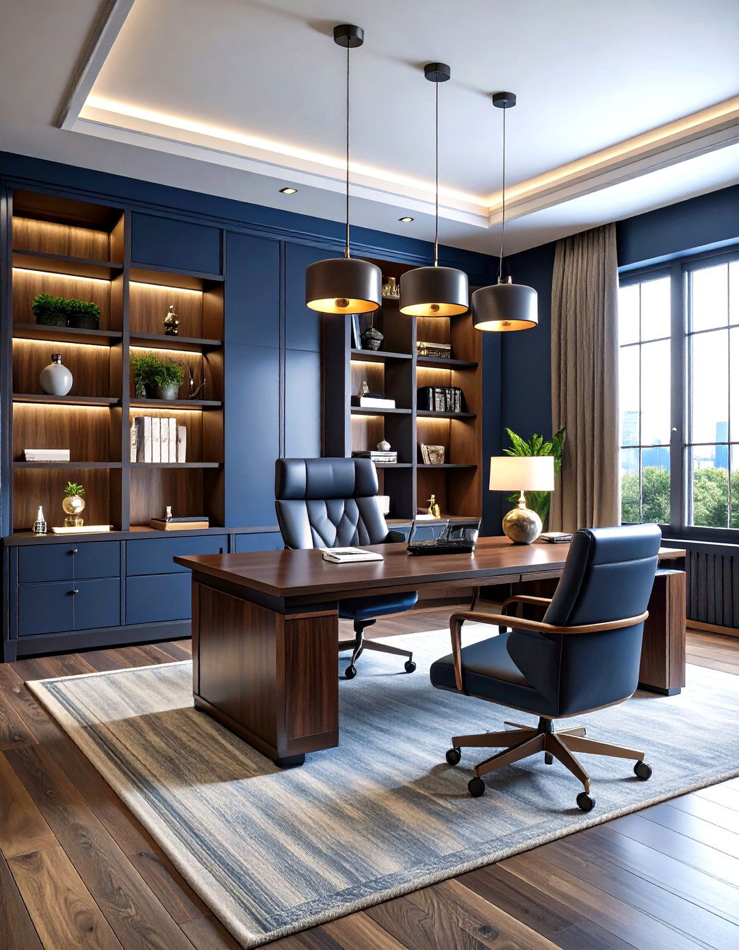 Masculine Contemporary Modern Home Office - 20 Modern Home Office Ideas