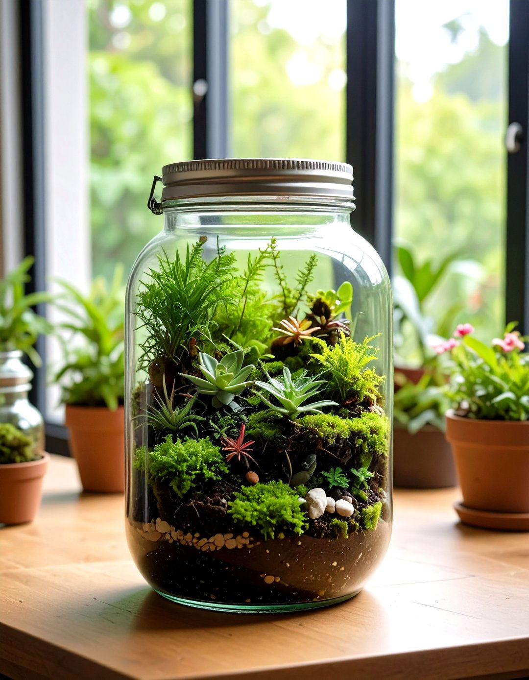 Mason Jar Fairy Garden Miniature - 20 Fairy Garden Ideas