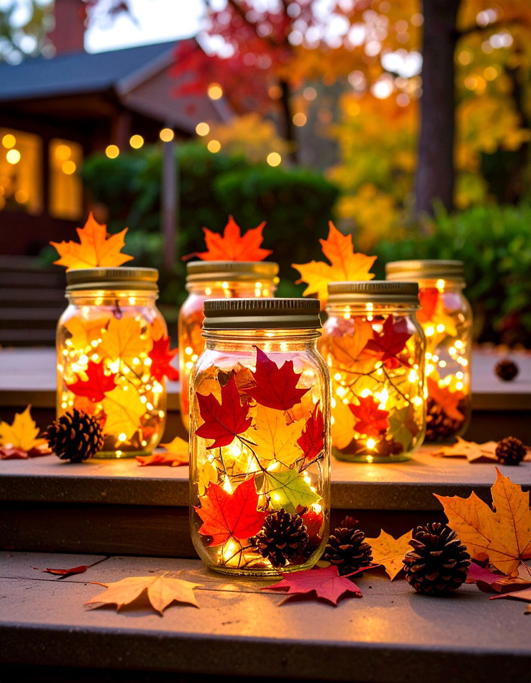 Mason Jar Fall Porch Lighting Network - 20 Fall Porch Decor Ideas