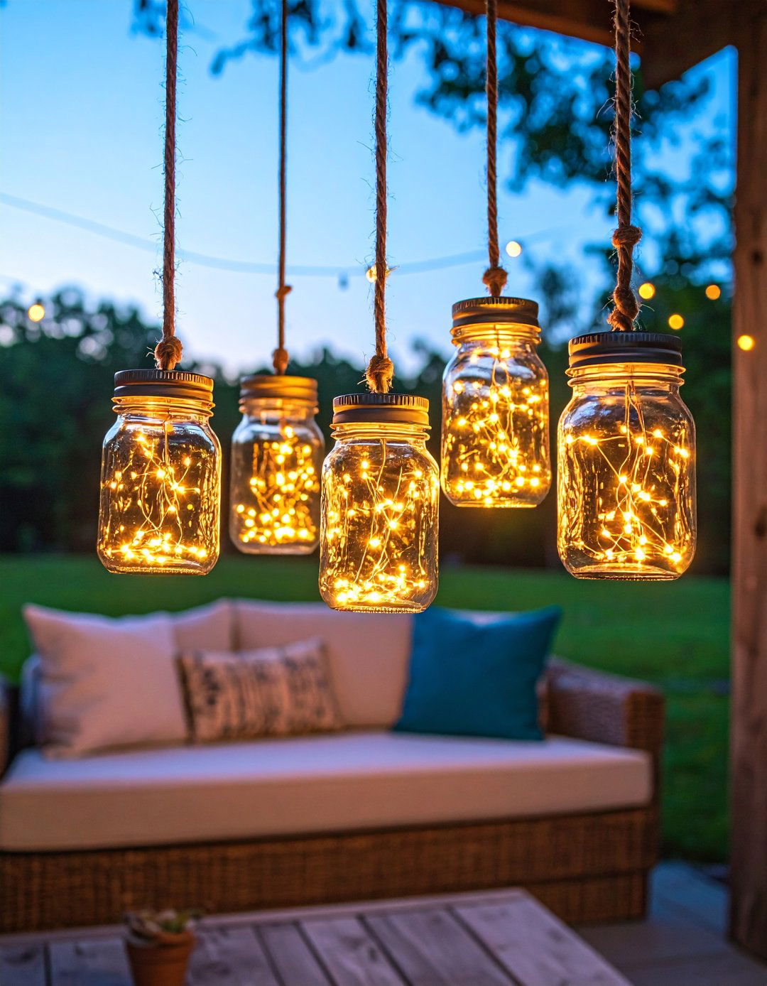 Mason Jar Firefly Gazebo Lighting for Whimsical Nights - 20 Gazebo Lighting Ideas