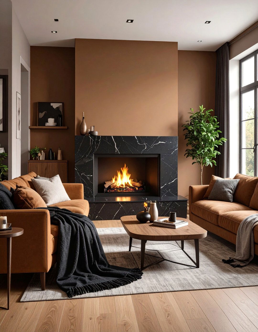 Match Undertones for Seamless Harmony - 20 Black and Brown Living Room Ideas