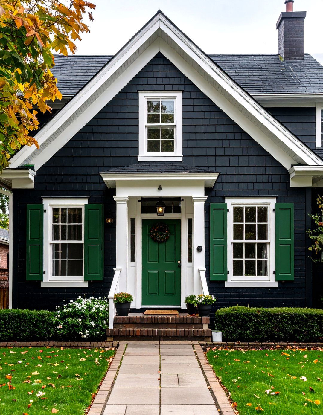 Matte Black Brick for Bold Contemporary Style - 20 Exterior Brick Paint Color Ideas