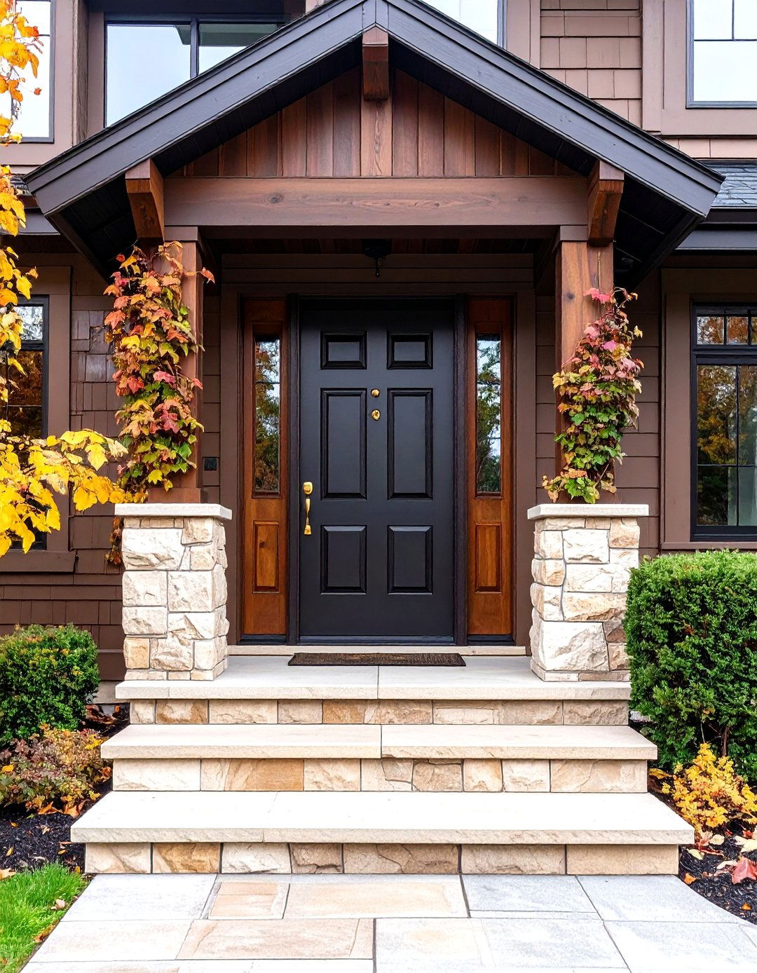 Matte Black Brown House Front Door Color - 20 Brown House Front Door Colors