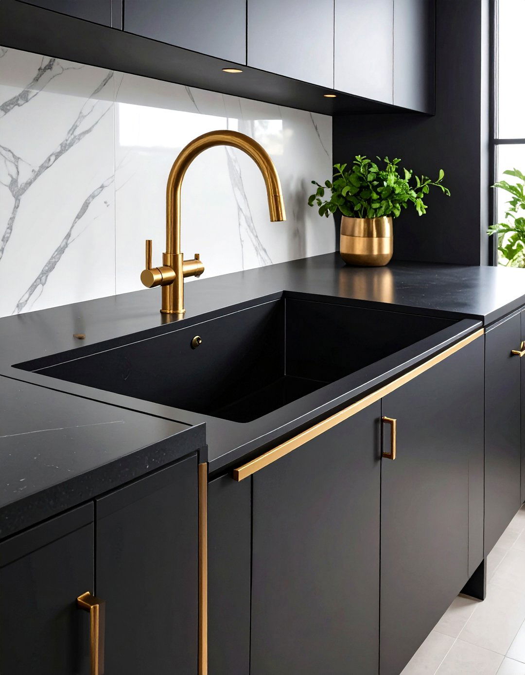 Matte Black Kitchen Sink Contemporary Design - 20 Kitchen Sink Ideas