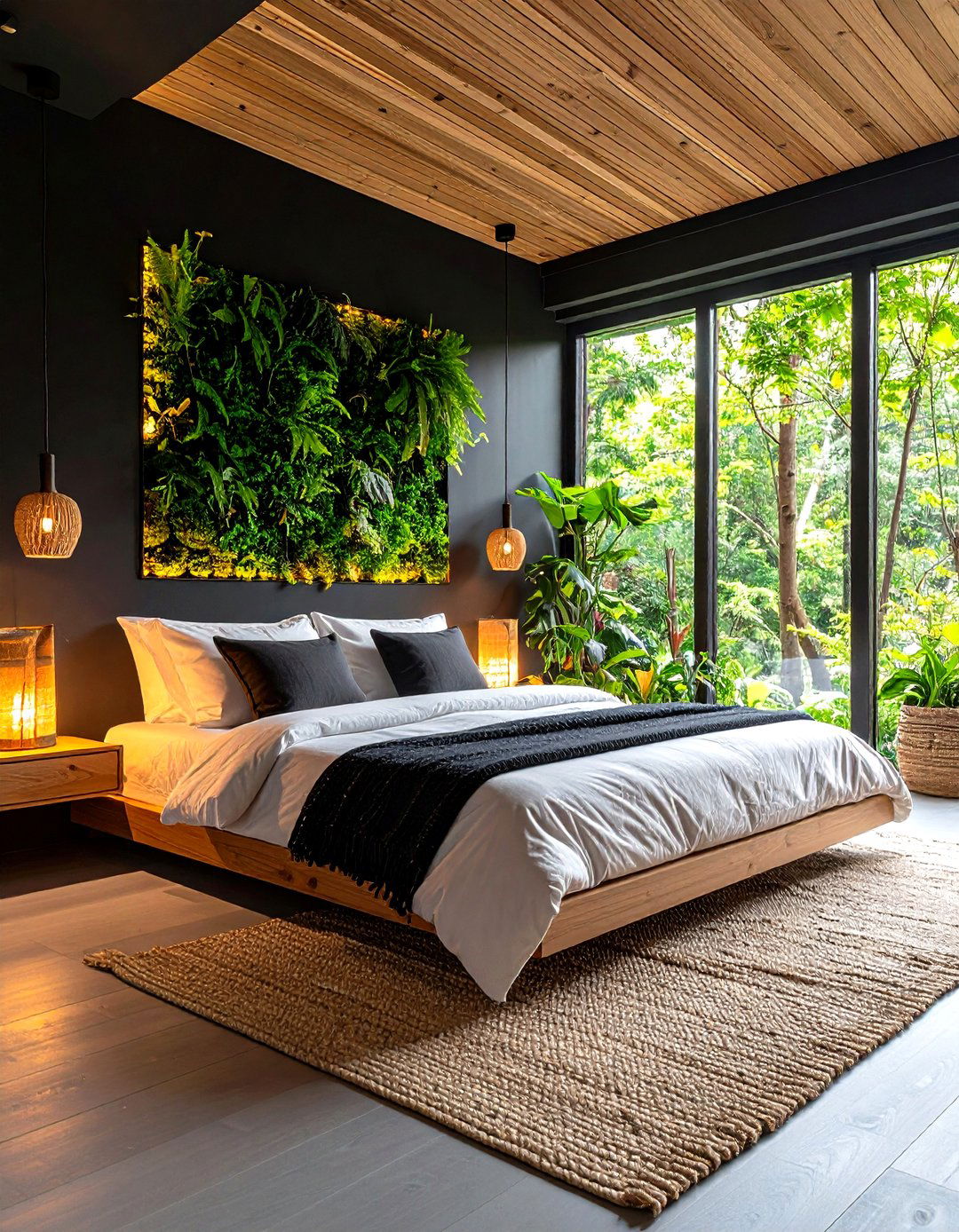 Matte Black Wellness Sleep Sanctuary - 20 Matte Black Bedroom Ideas