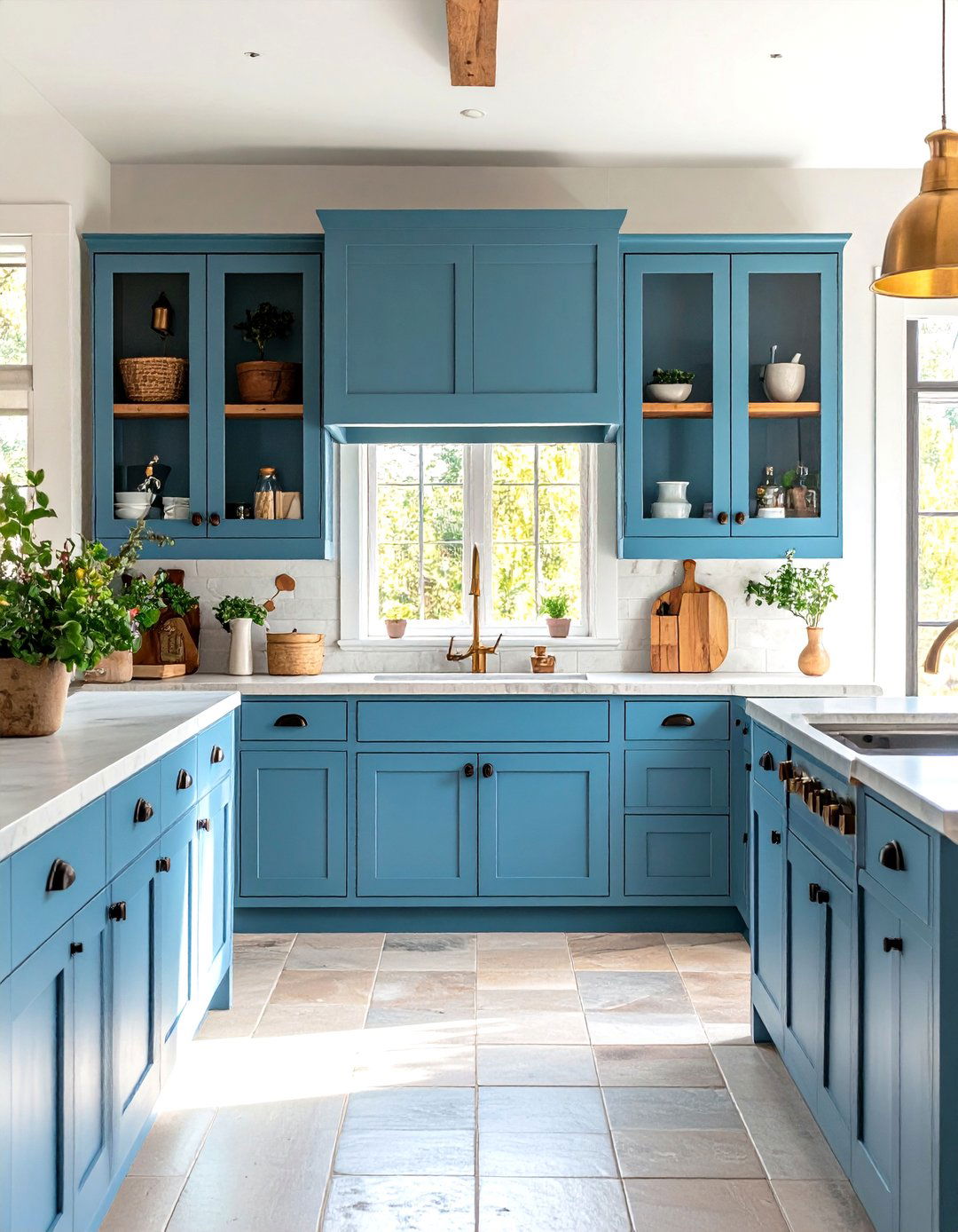 Matte Blue Farmhouse Kitchen Cabinets - 20 blue farmhouse kitchen cabinets