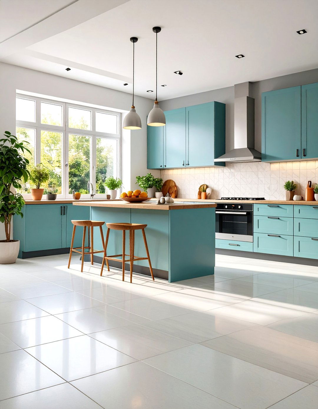 Matte Finish Ceramic Kitchen Flooring - 20 Kitchen Flooring Ideas