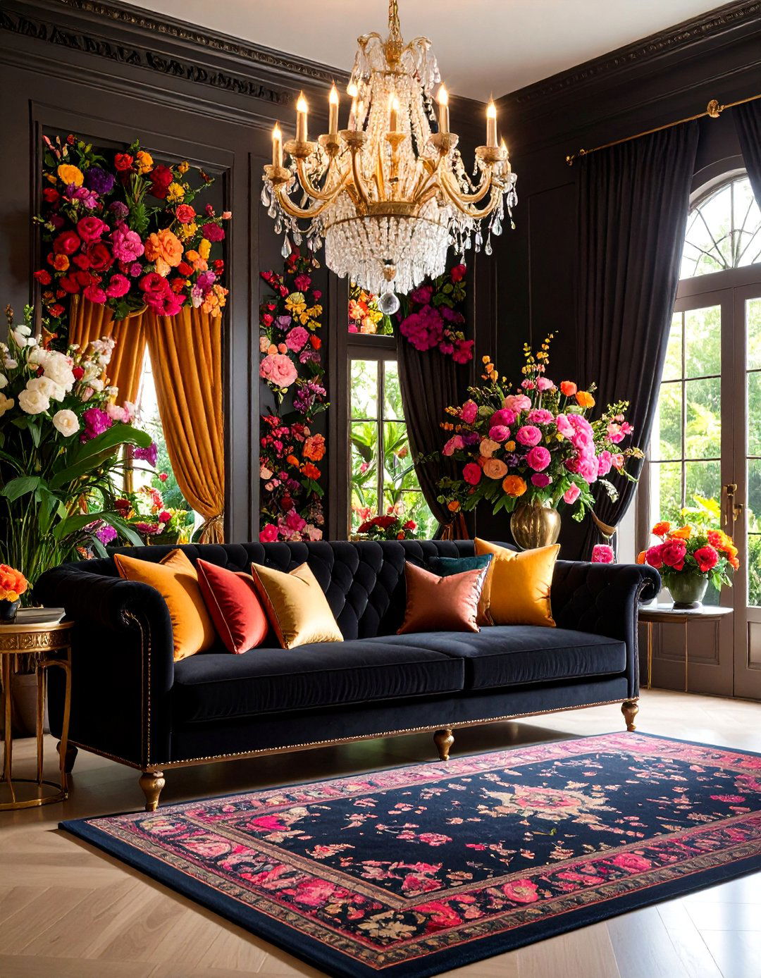 Maximalist Black Couch Living Room - 20 Living Room Ideas With Black Couches