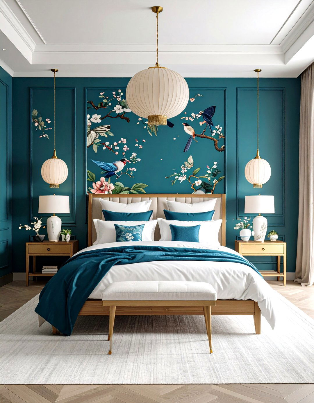 Maximalist Chinoiserie Bedroom Color Drenching - 20 Chinoiserie Bedroom Ideas