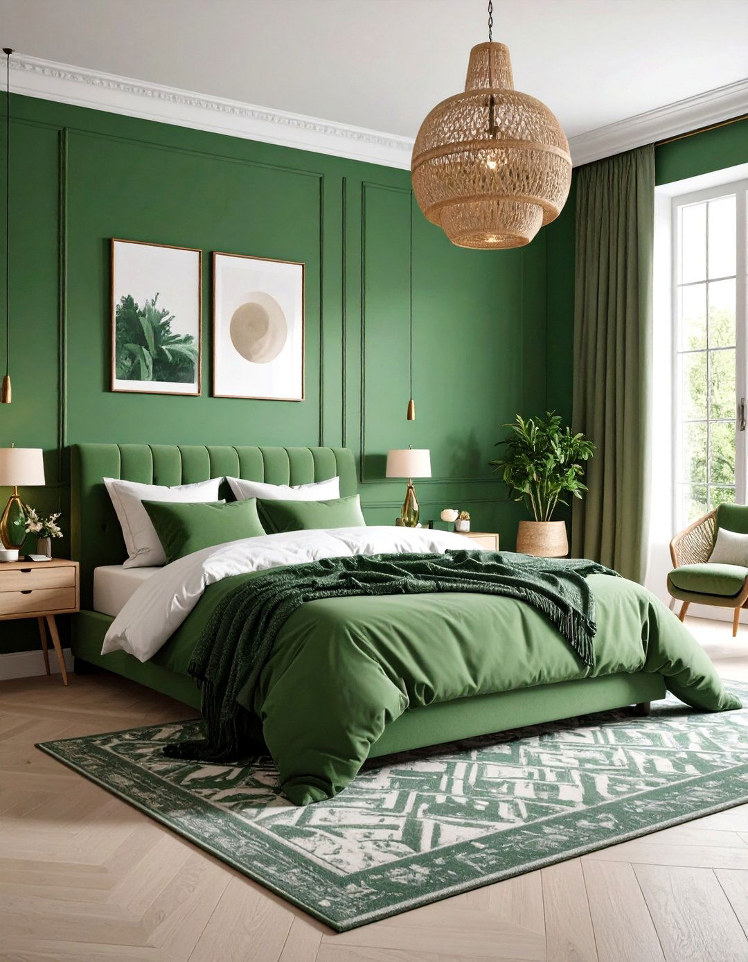 Maximalist Green Light Green Bedroom Drama - 20 Light Green Bedroom Ideas